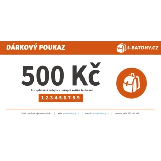 Dárkový poukaz 500 Kč | I-BATOHY.CZ
