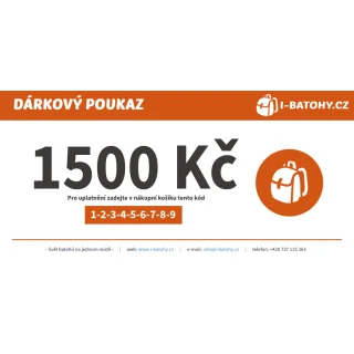 Dárkový poukaz 1500 Kč | I-BATOHY.CZ