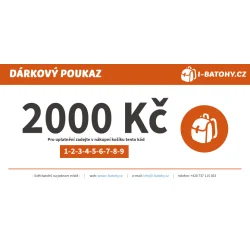 Dárkový poukaz 2000 Kč | I-BATOHY.CZ